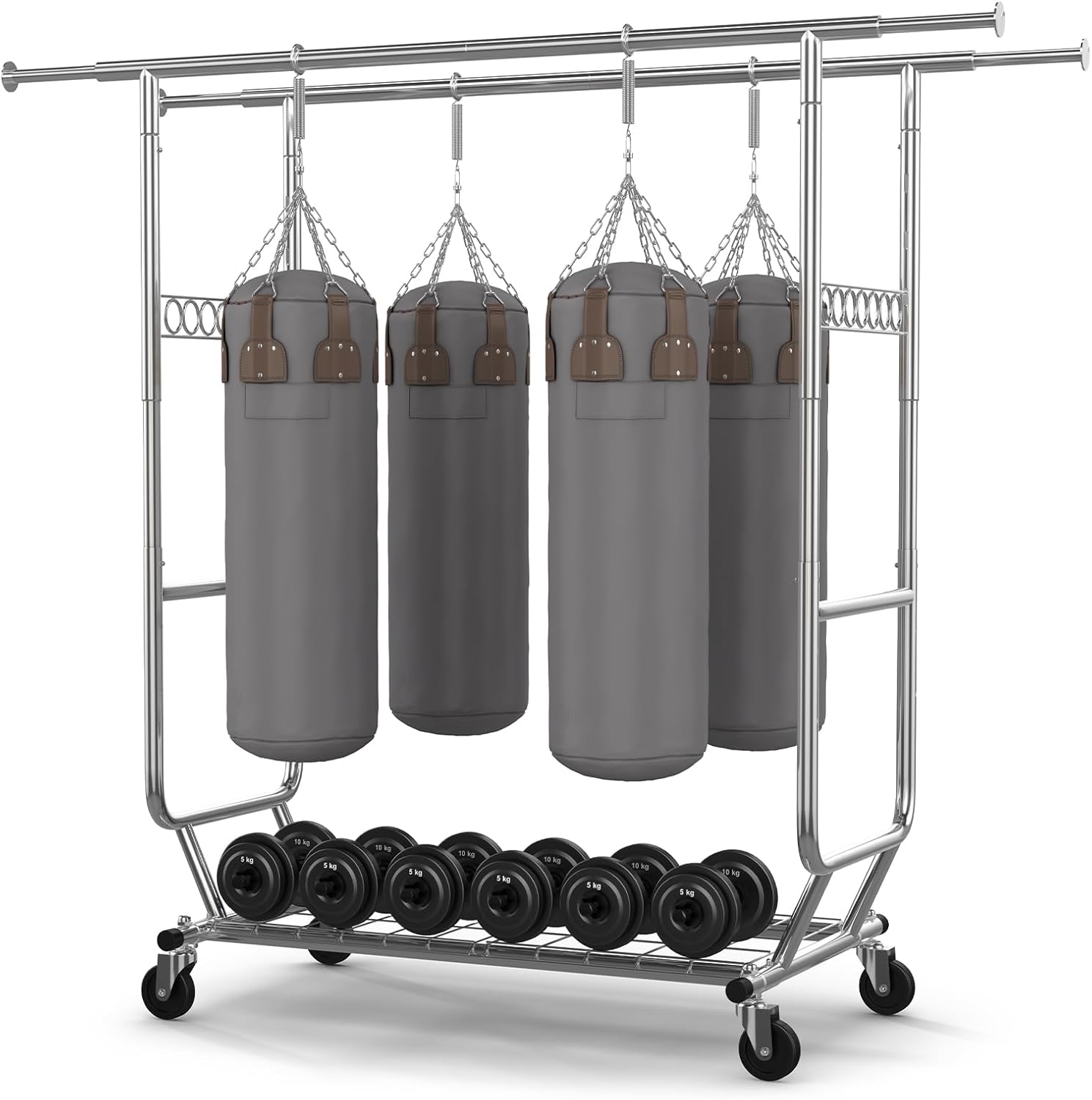 HOKEEPER Clothes Rack 650LBS Heavy Duty Clothing Rack Collapsible Garment Rack w...