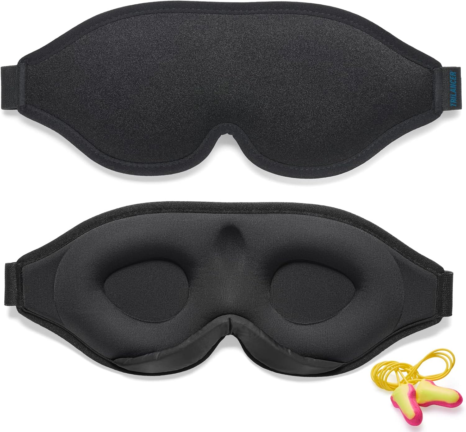 2024 Innovative Sleep Mask for Men and Women, Trilancer 3D 100% Light Blocking D...
