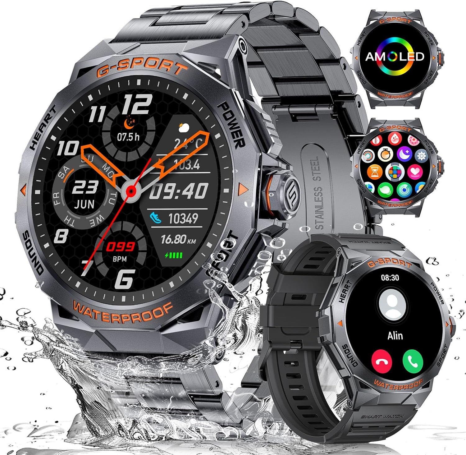 FEELNEVER Smart Watch for Men with Answer/Make Call, 1.43'' AMOLED Screen Always...