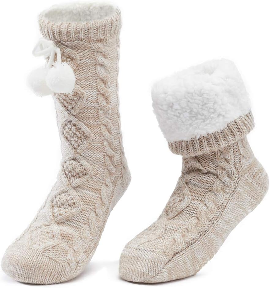 MaaMgic Slipper Socks Women Girls Premium Soft Home Non-Slip Bootee Winter Wool...
