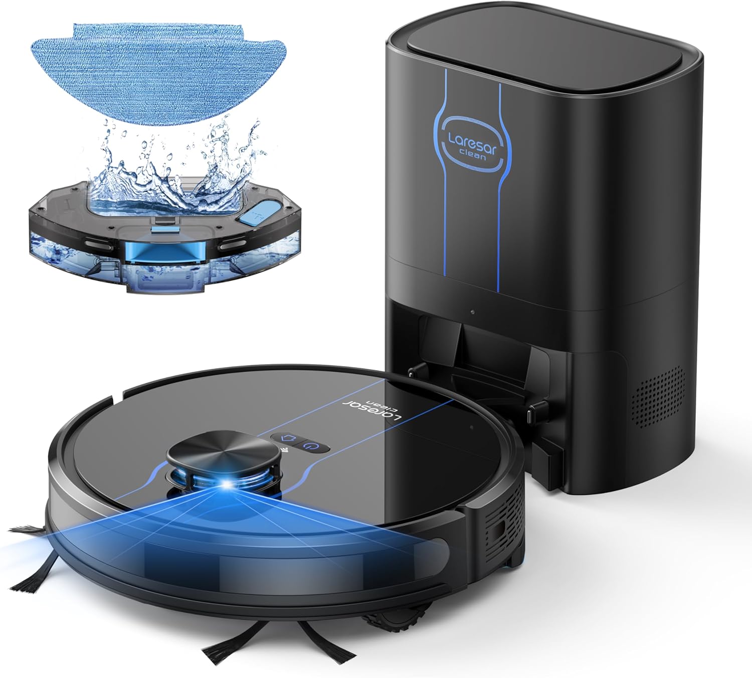 Laresar Clean L6 Nex Robot Vacuum with Mop, 3 in 1 Robot Hoover with Self-Empty...