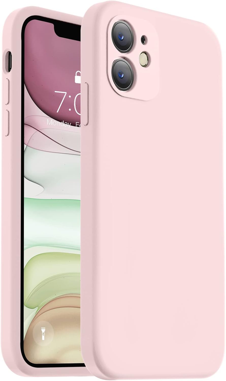 Vooii Compatible with iPhone 11 Case, Upgraded Liquid Silicone with [Flat Edges]...
