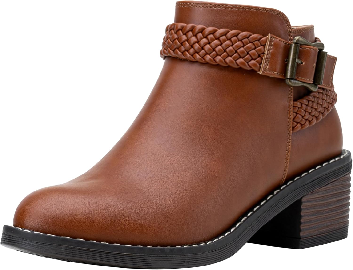 Jeossy Women's 9616 Ankle Boots Low Heel Short Fall Booties with Side Zipper 8.5...