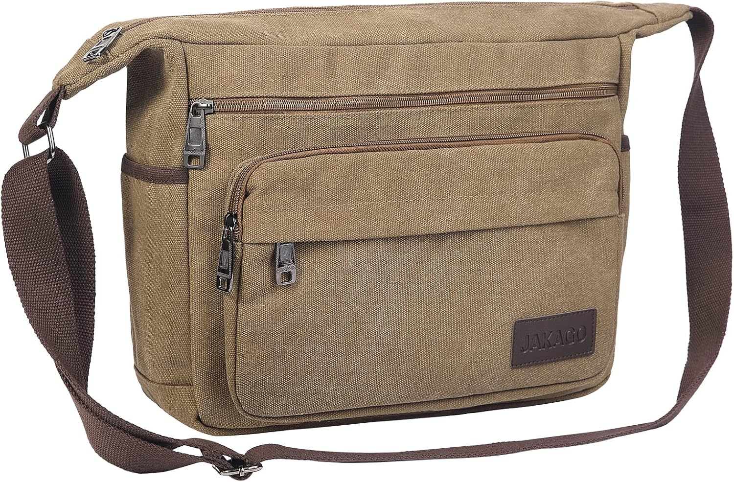 JAKAGO Canvas Messenger Bag 15 inch Mens/Women Shoulder Bag with Multiple Pocket...