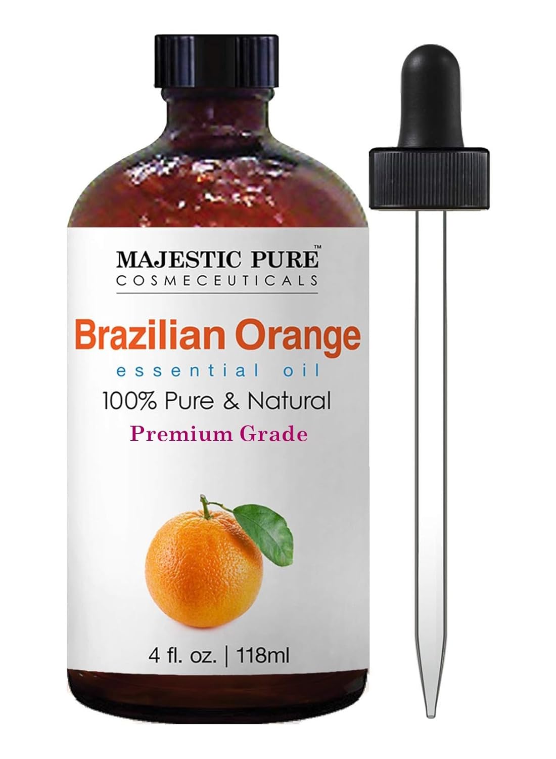 MAJESTIC PURE Brazilian Orange Essential Oil | 100% Pure and Natural | Premium G...