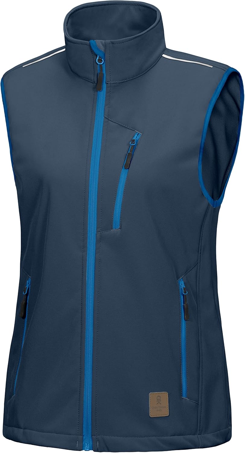 Little Donkey Andy Women's Fleece Lined Softshell Vest Lightweight Windproof Sle...