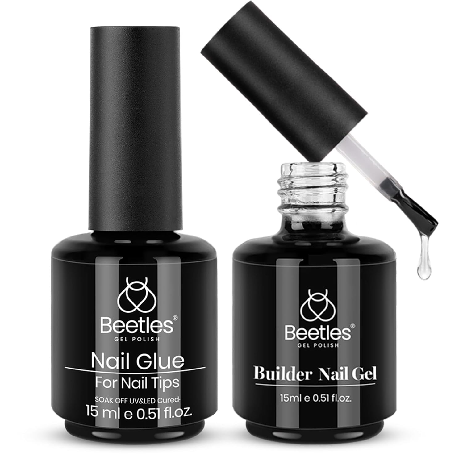 Beetles Gel Polish 5 In 1 Nail Glue and Builder Nail Gel 7 in 1 Builder Strength...