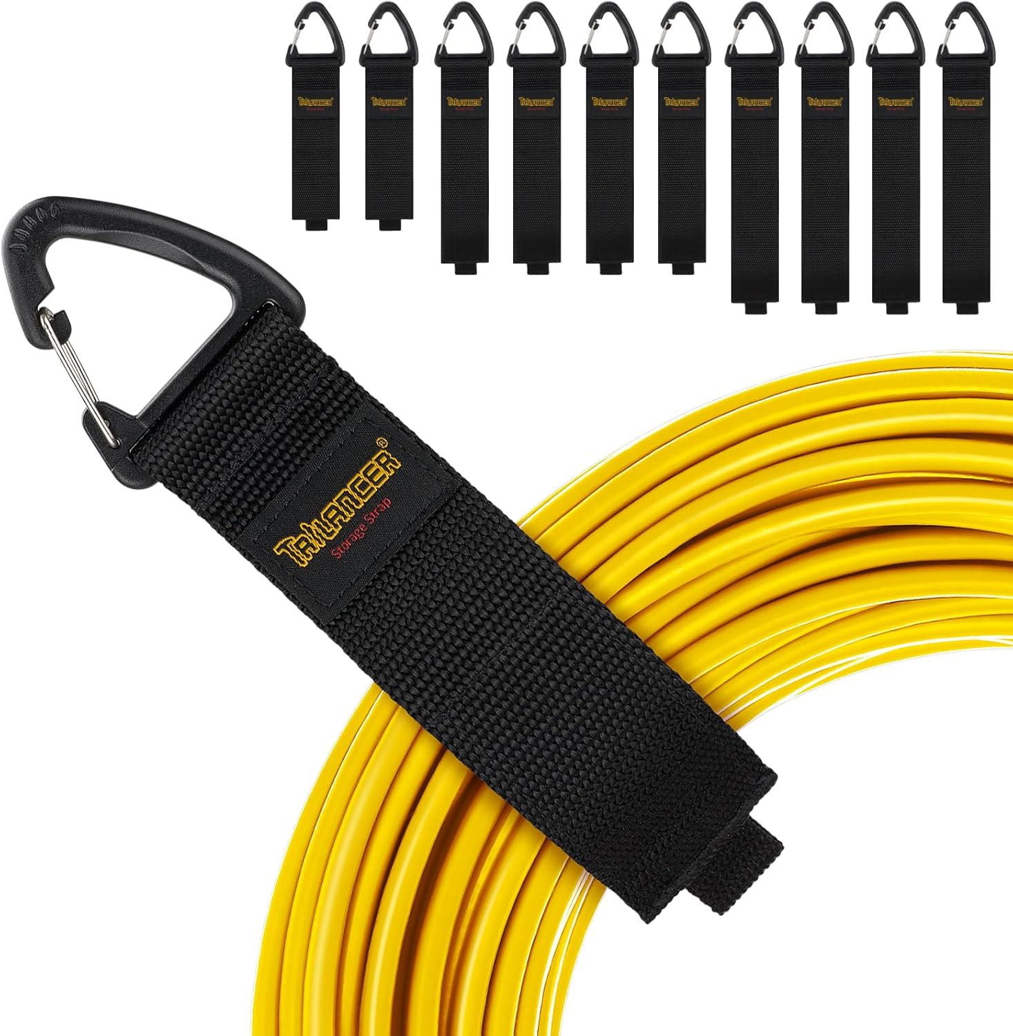 Heavy Duty Storage Straps(10-Pack), Trilancer Hook-and-Loop Cord Organizer and H...