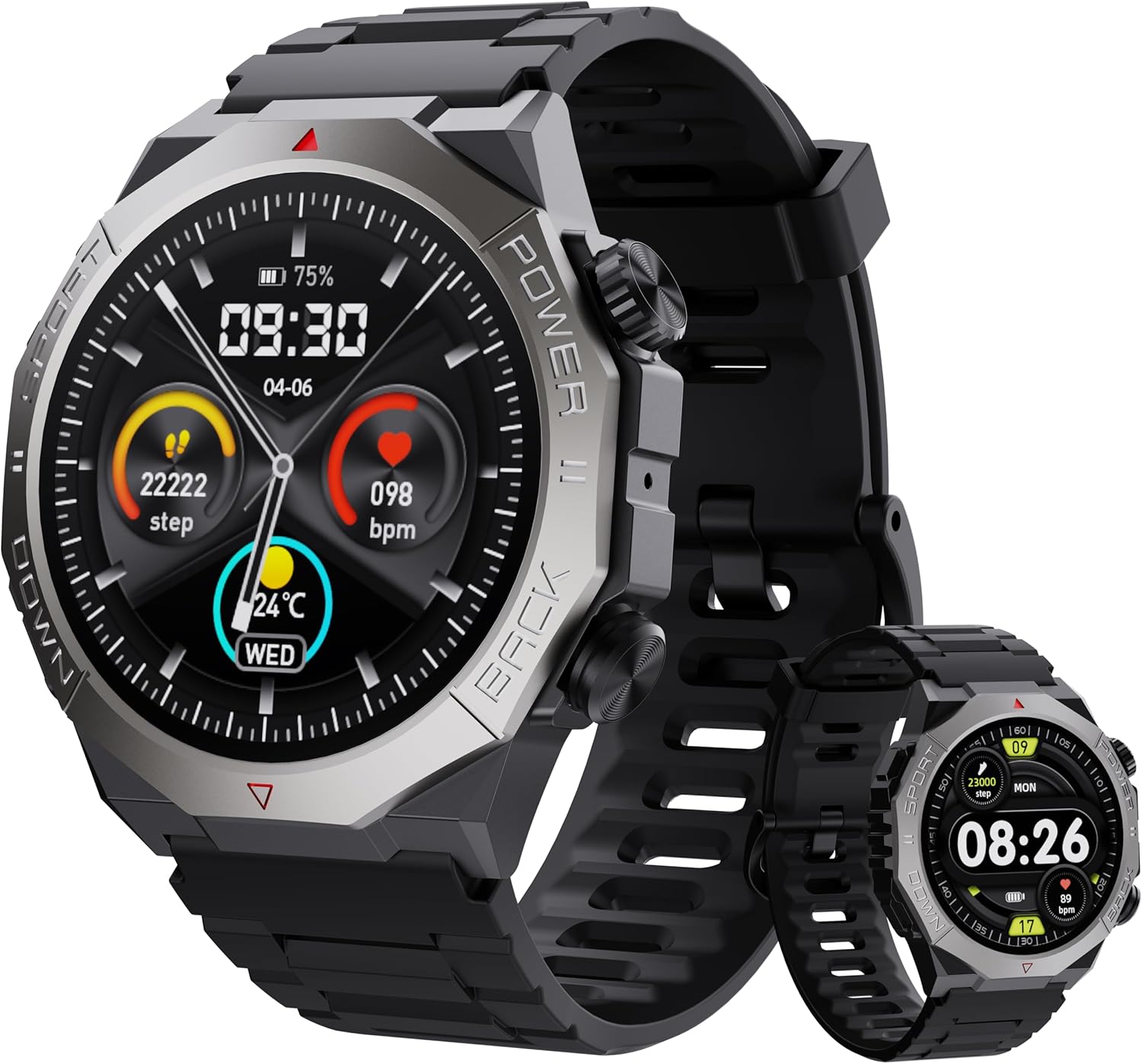 Smart Watch for Men Women Answer/Make Calls, 300mah Touch Screen Fitness Watch w...