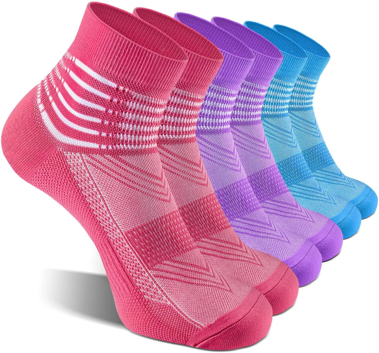 Compression Ankle Support Socks Coolmax Wicking Cushioned Athletic Plantar Fasci...