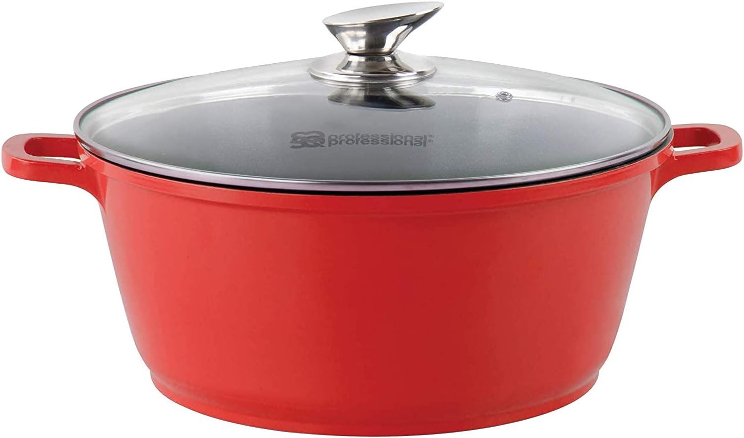 SQ Professional NEA Die-Cast Aluminium Stockpot with Lid 3-Layer Non-Stick Coati...