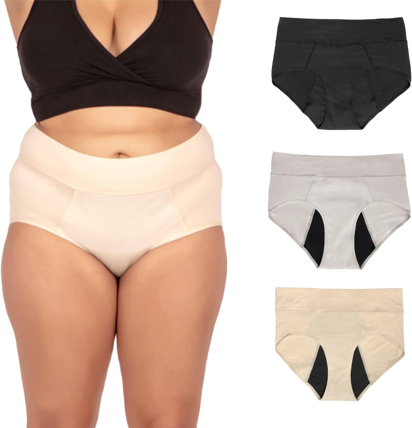 Bambody Period Underwear for Women - Absorbent Maternity & Postpartum Panties w/...