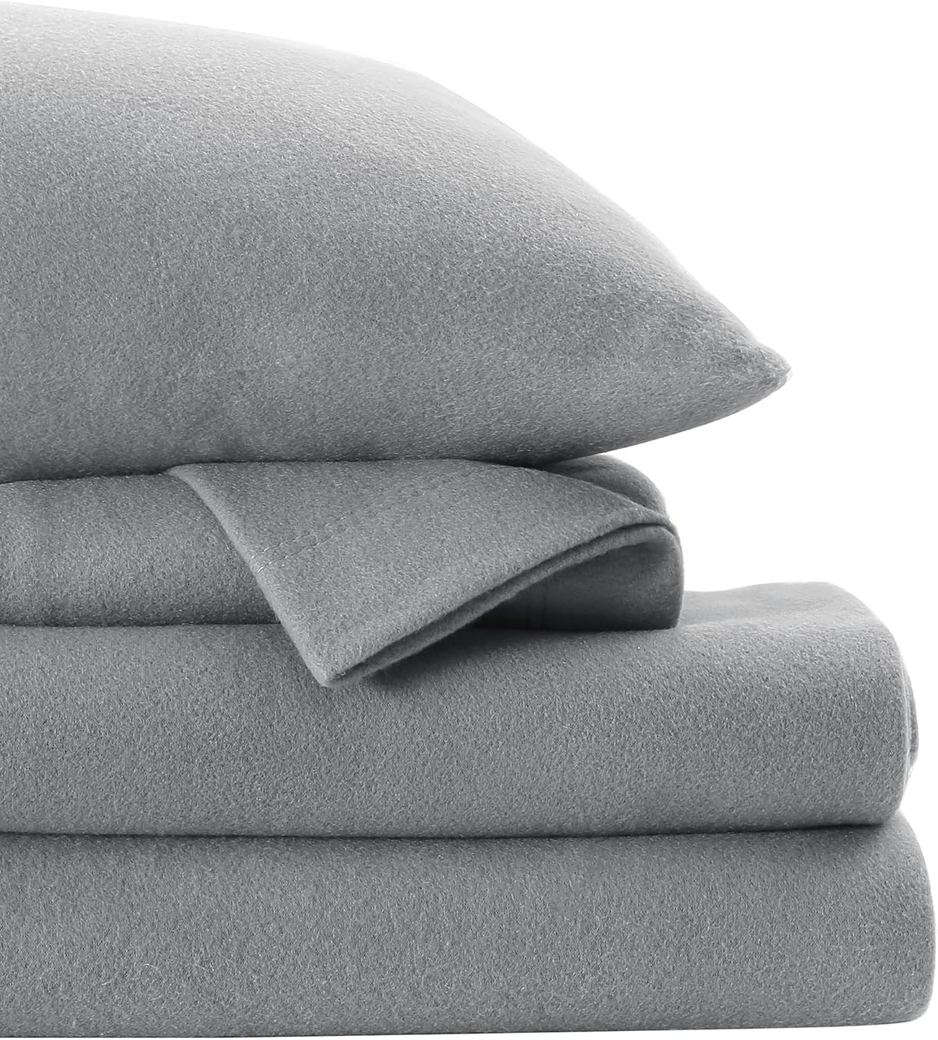 Softan Fleece Queen Sheets Set 4-Piece Microfleece Bed Sets with 15" Deep Pocket...