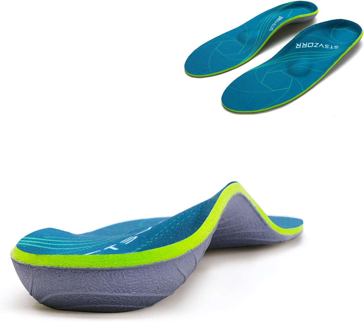 Plantar Fasciitis Foot Arch Support Orthopedic Insole Flat Foot Running Shock-Ab...