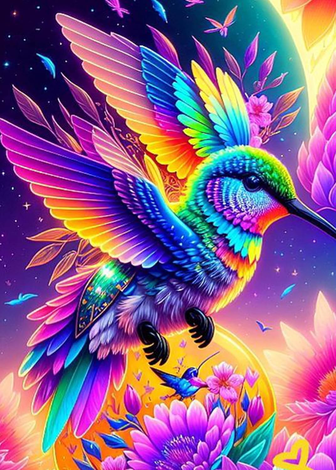 FOXKISS Hummingbird Diamond Art Painting Kits for Adults, Full Drill Diamond Dot...