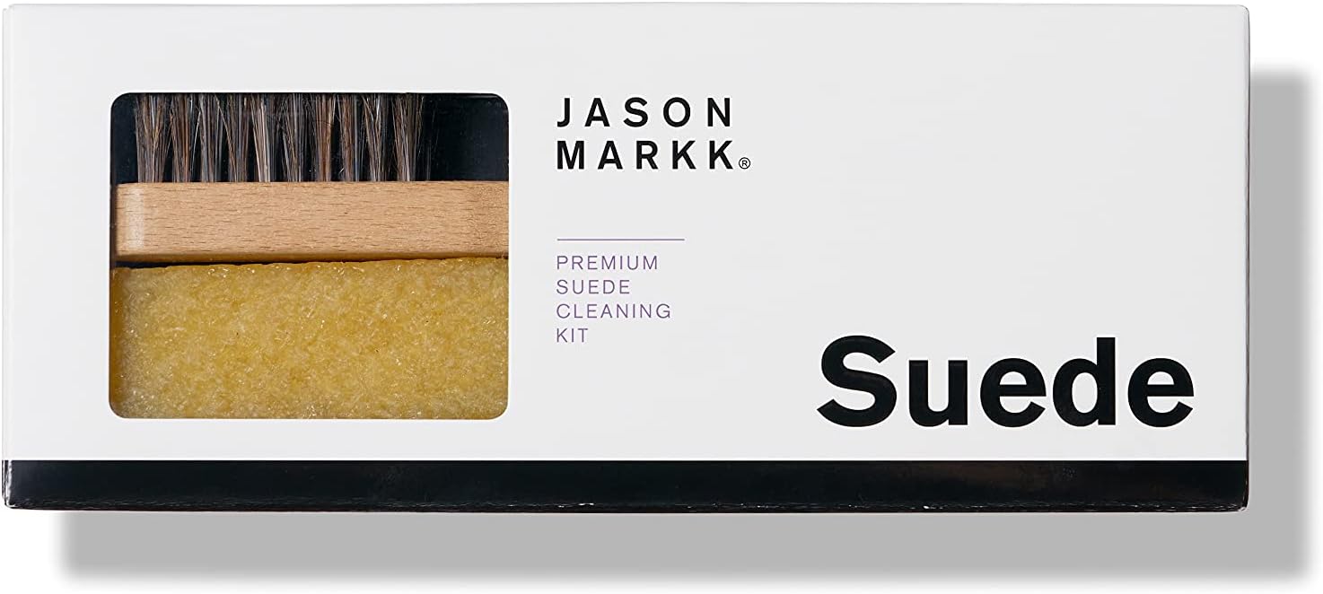 Jason Markk Suede Cleaning Kit - Horsehair Bristle Brush - Shoe Stain Eraser - S...