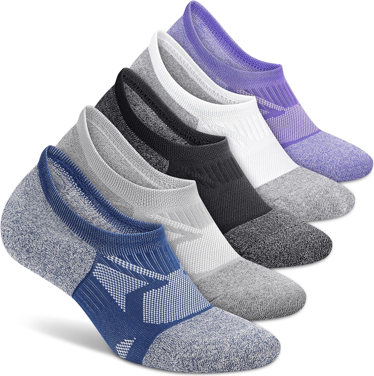 Gonii No Show Socks Men and Women - Running Athletic Compression Low Ankle Socks...