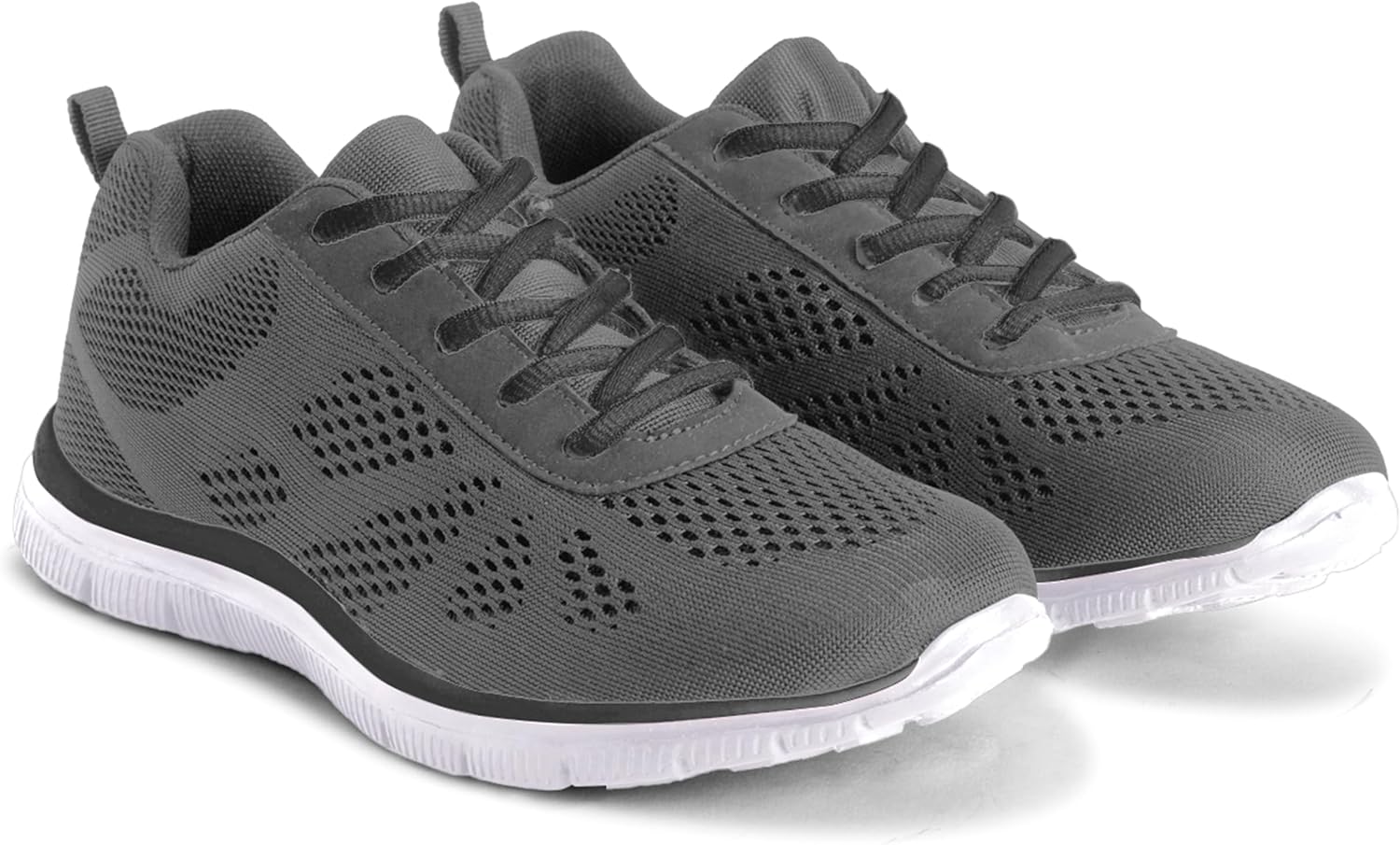 Get Fit Mens Mesh Running Trainers Athletic Walking Gym Shoes Sport Run 9 UK Gre...