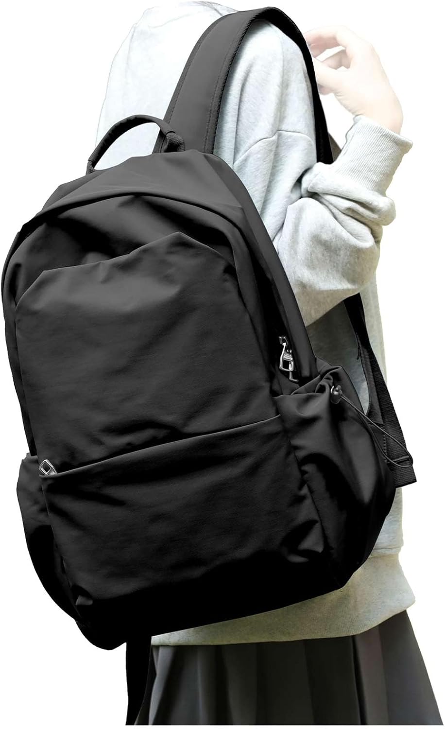 Small Black Backpack for School Girls Kids Women, Waterproof Bookbag Cute High S...