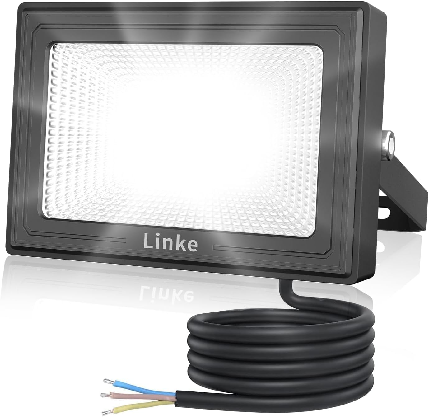 Linke 60W LED Floodlight Outdoor, 5200LM LED Security Light, Super Bright Work L...
