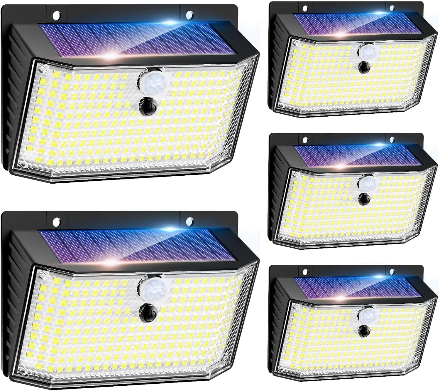 Kolpop 5 Pack Solar Security Lights Outdoor Motion Sensor, 208 LED Super Bright...