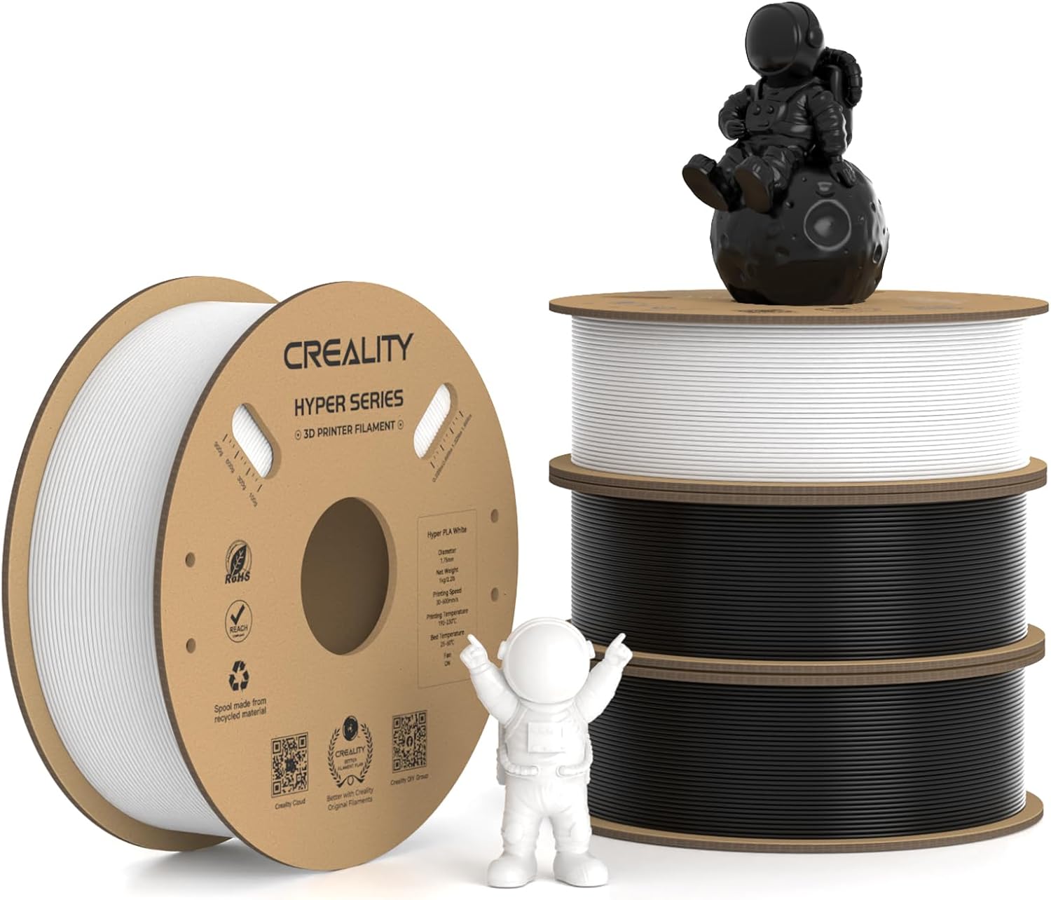 Creality Hyper PLA Filament 1.75mm, 30-600mm/s High Speed 3D Printer Filament, D...