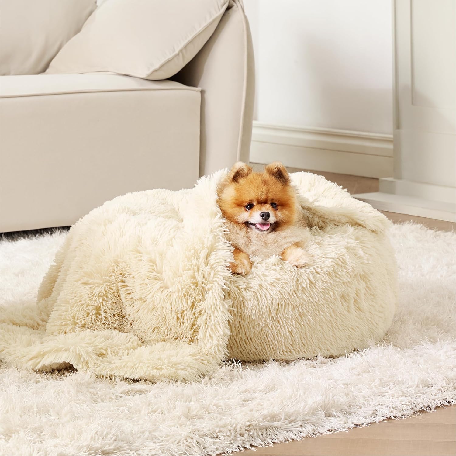 Bedsure Waterproof Dog Blankets for Small Dogs - Calming Cat Blanket for Couch P...