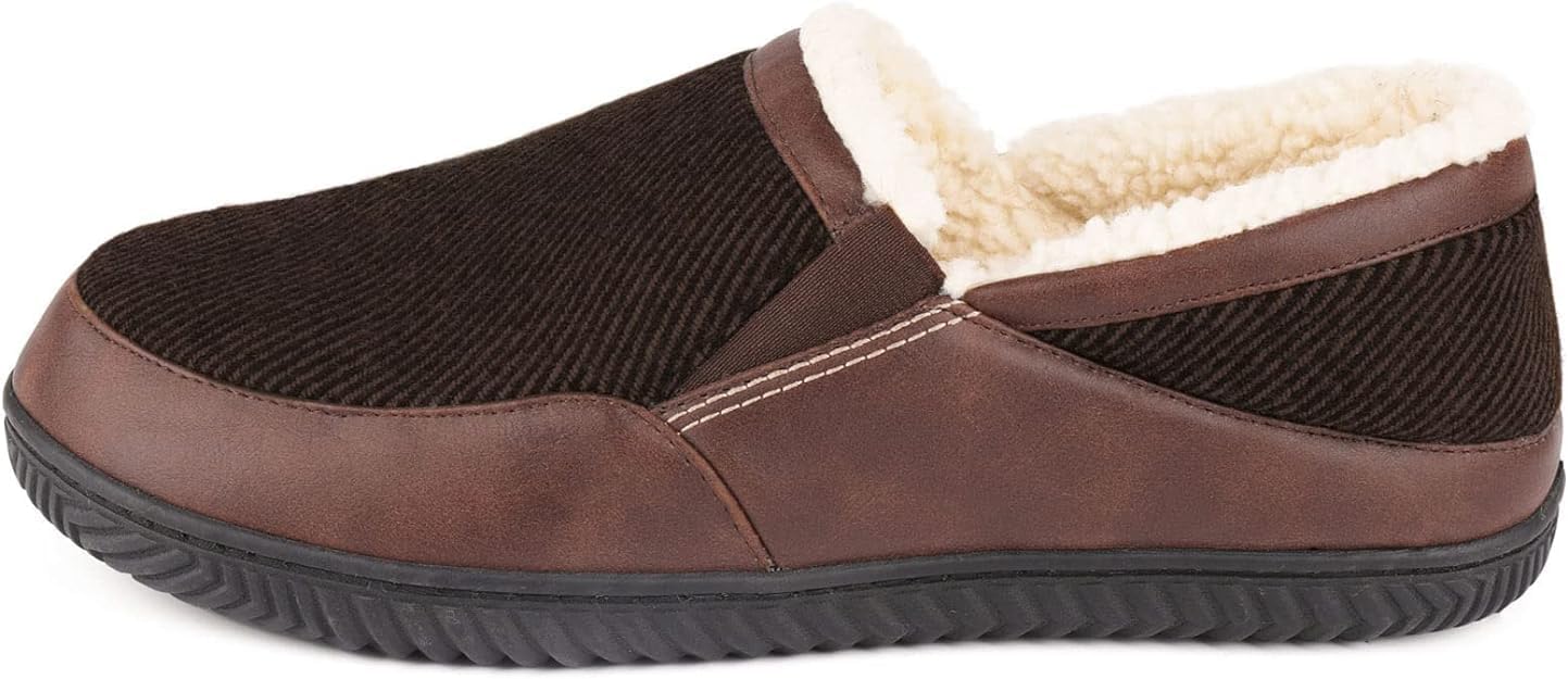 ULTRAIDEAS Men's Memory Foam Slippers with Cozy Fleece Lining, Closed Back House...