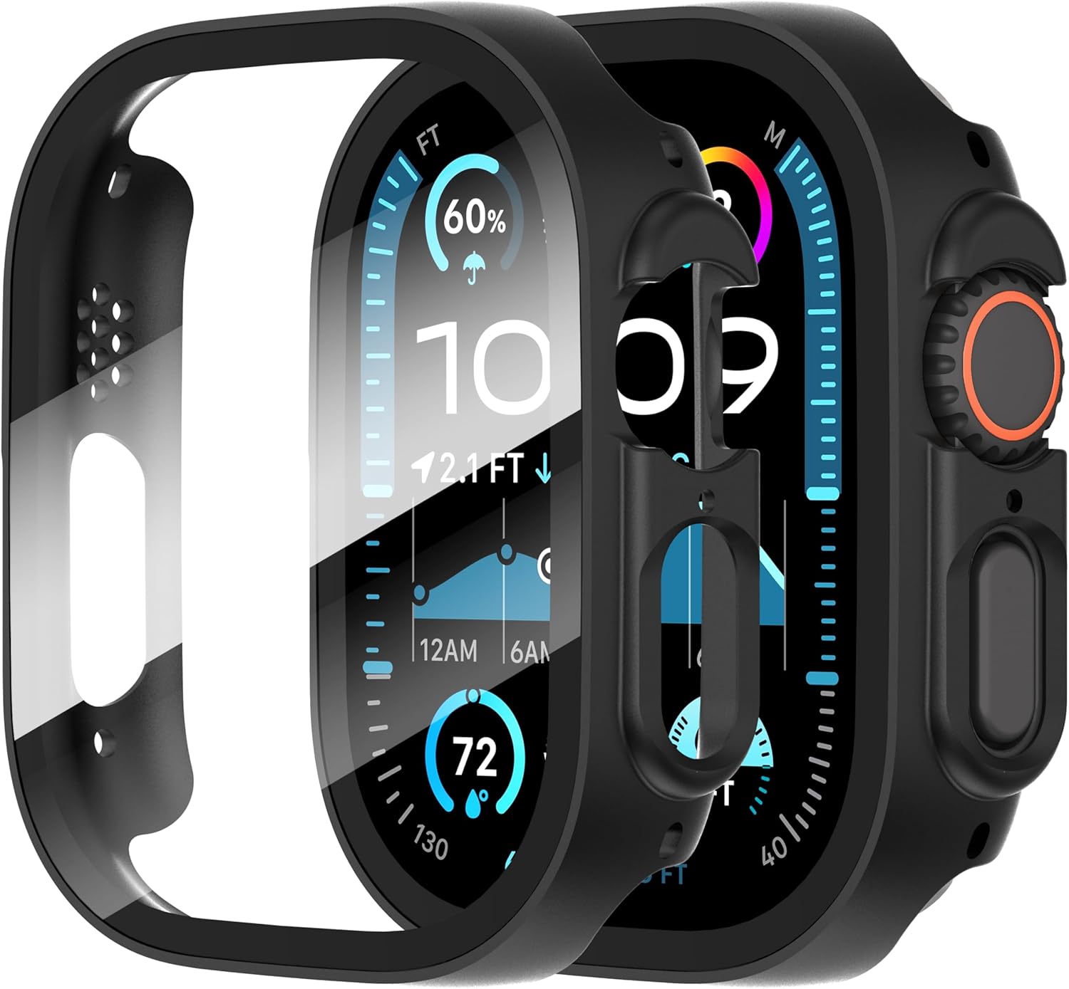 Diruite 2-Pack Screen Protector for Apple Watch Ultra/Ultra 2 49mm Tempered Glas...