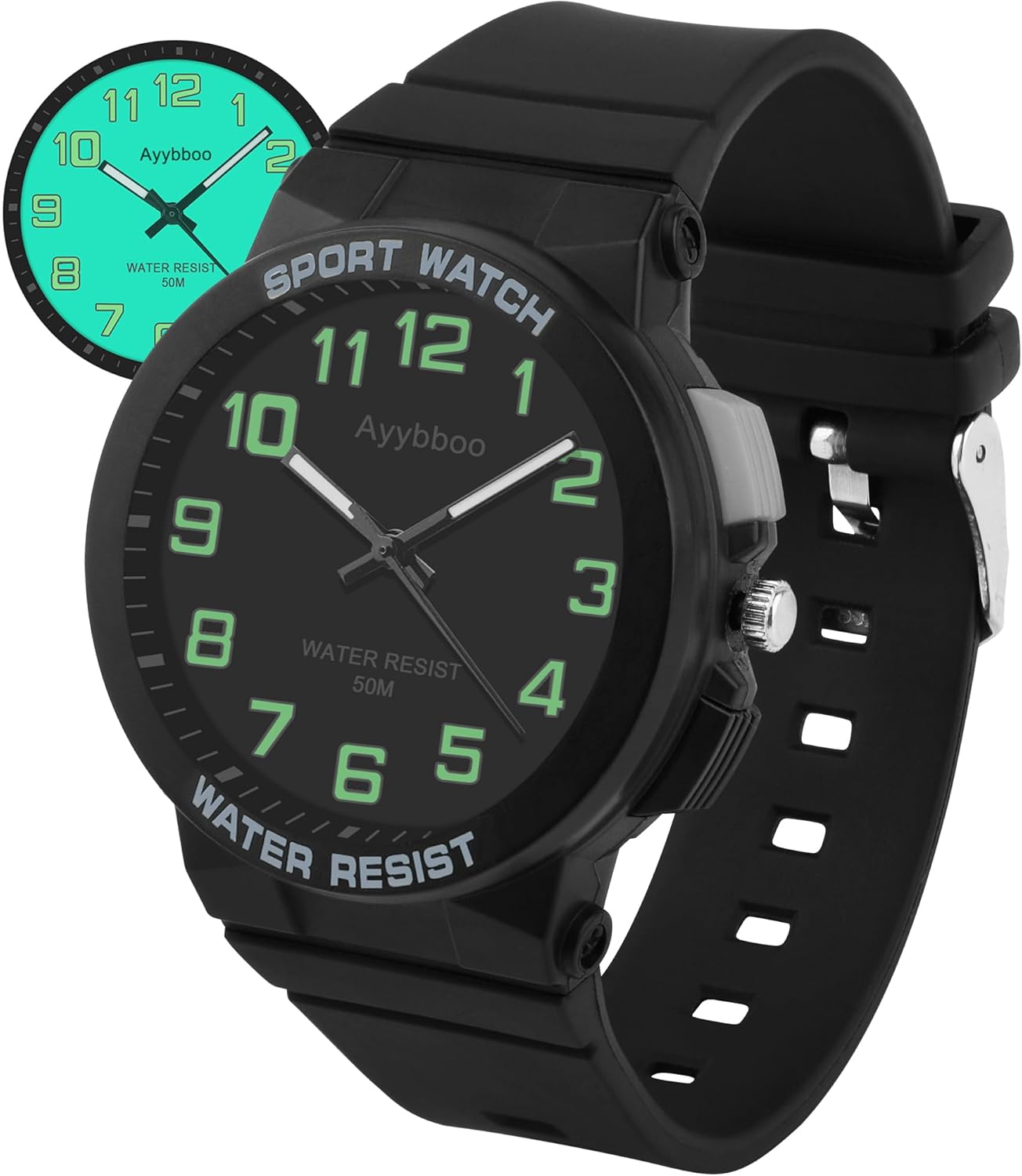 Ayybboo Kids Watch,50M Waterproof,Easy to Read Children's Watch with Light,Child...