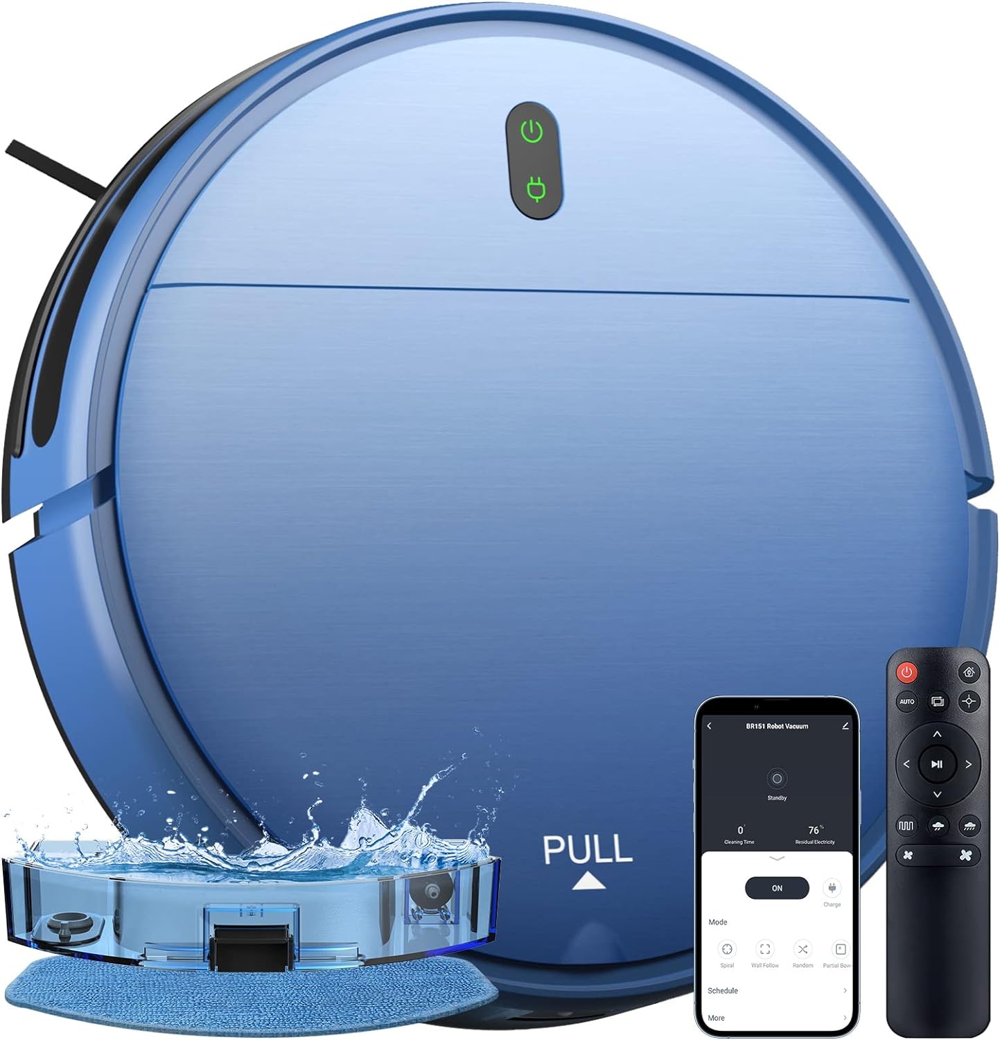 ZCWA Robot Vacuum and Mop, 2 in 1 Robot Vacuum Self-Charging Robot Vacuum Cleane...