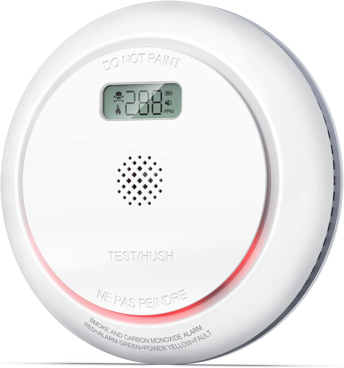 Ecoey Smoke Detector Carbon Monoxide Detector Combo 7-Year Battery Operated Smok...