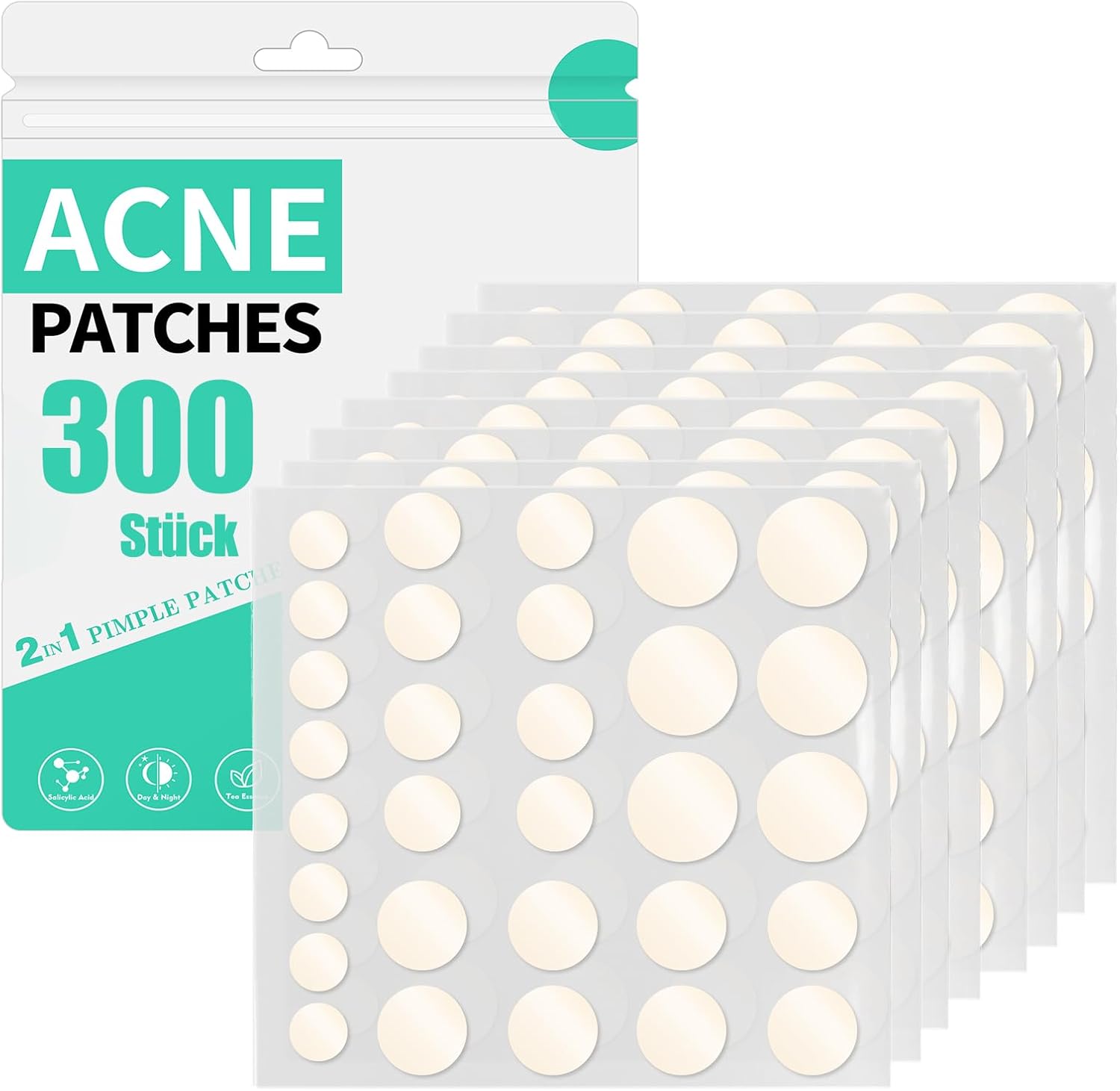 300 PCS Pimple Patches Spot Patches Acne Treatment Absorbing Cover Invisible Ble...