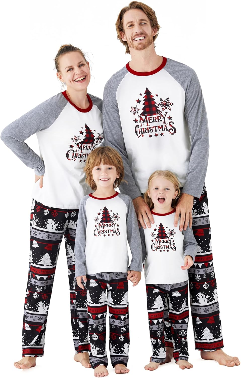 PATPAT Family Christmas Pjs Matching Sets Holiday Jammies Sleepwear Christmas Pa...
