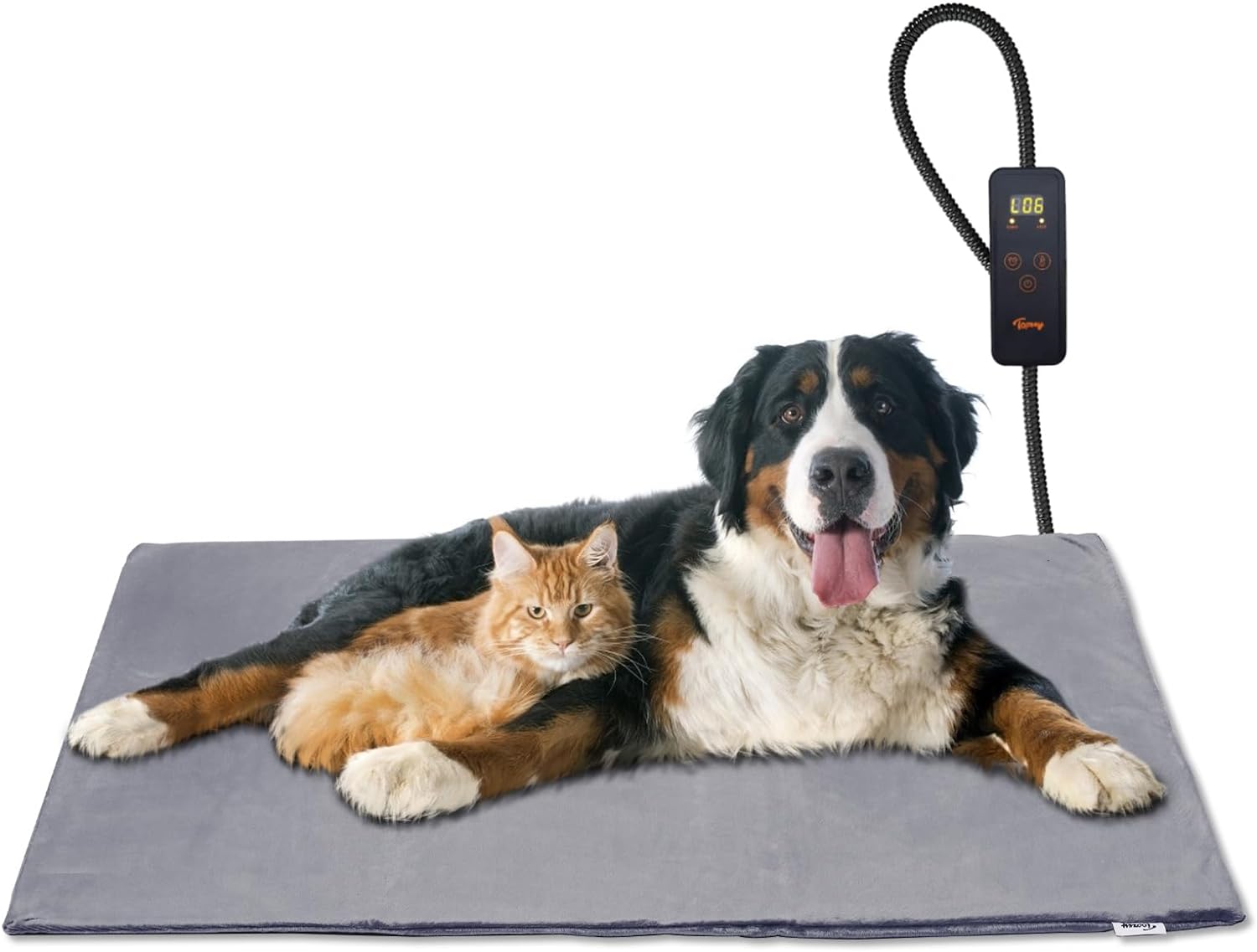 Toozey Dog Heat Pad Electric 90 * 60 cm, 4 Adjustable Timer & 6 Adjustable Tempe...
