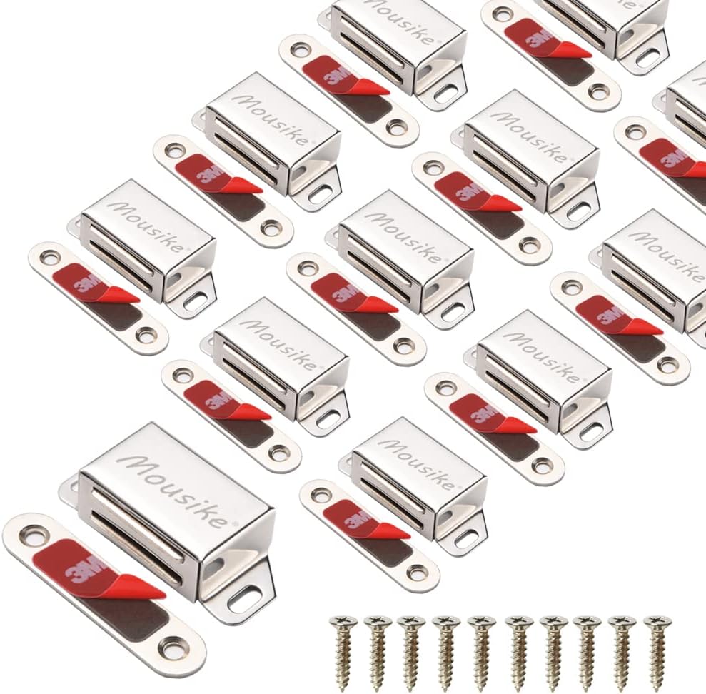 Mousike Cabinet Magnets 15KG Stainless Steel Magnetic Door Catch Magnetic for Ki...