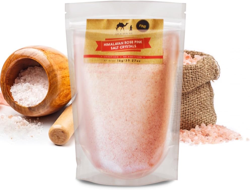 Silk Route Spice Company Himalayan Rose Pink Salt 1Kg (Fine) Resealable Pouch