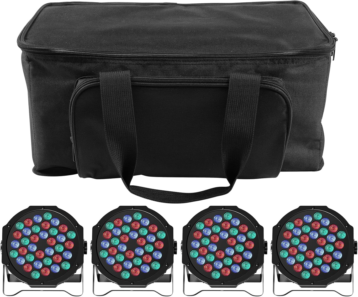 U`King 4 Pack RGB 36 LED Stage Lights with Bag, 72W LED Par Can Light with Remot...