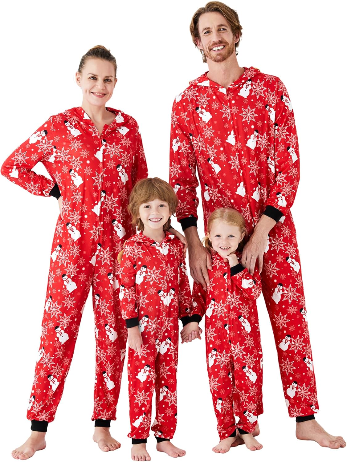 PATPAT Christmas Matching Family Pajamas One Piece Xmas Print Holiday Hooded PJs...