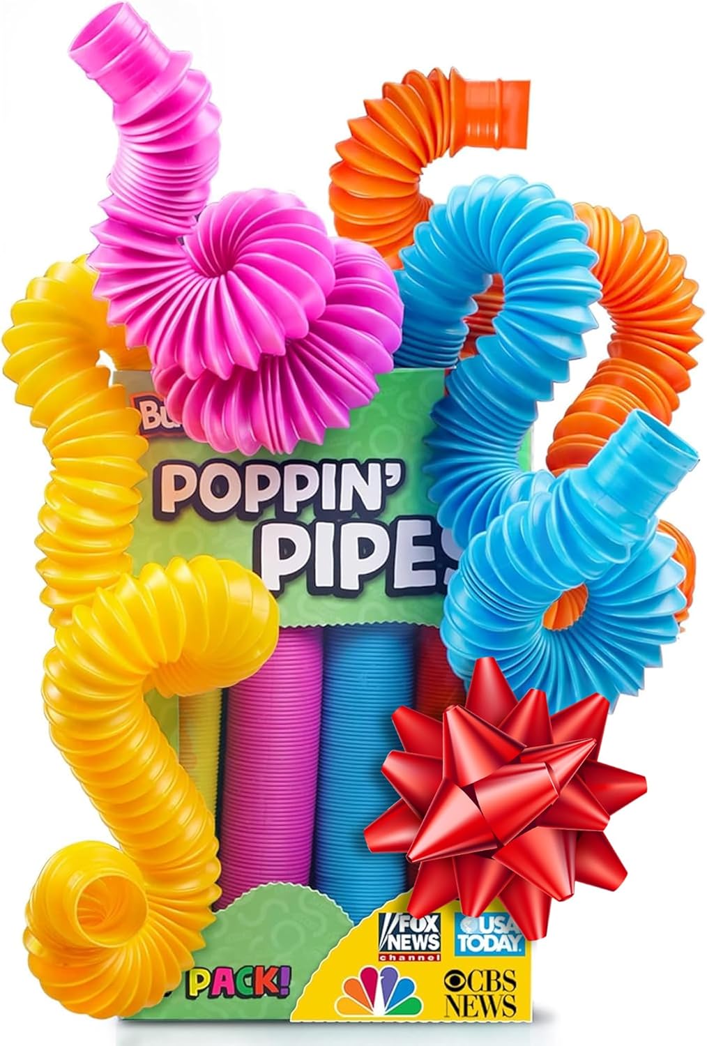 BUNMO Stocking Stuffers for Kids - Pop Tubes - Sensory Toys - Stocking Stuffers...