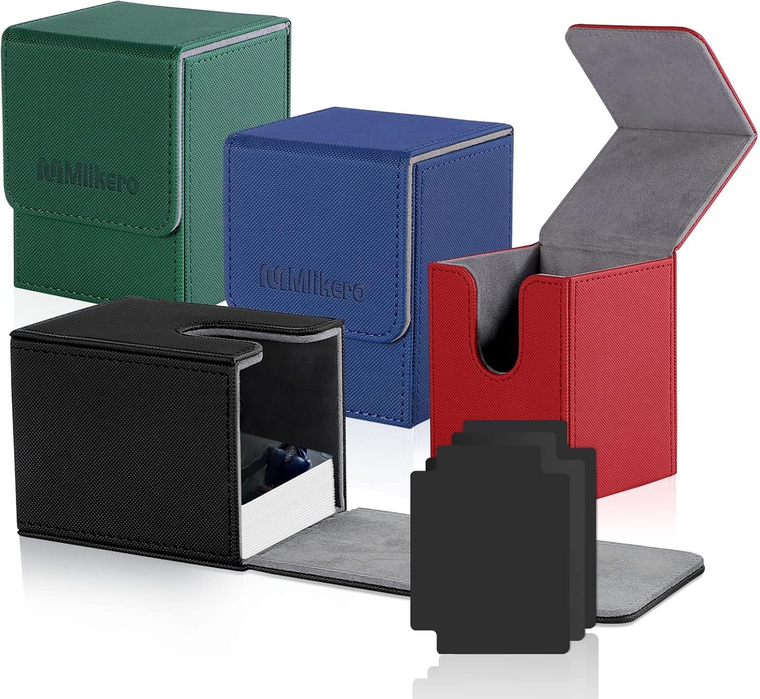 Mlikero 4 Pack Card Deck Box Large Size Fit for 100+Single Sleeved Cards with 4...