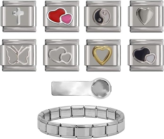 Starter Kit 7 - fit all classic 9mm Italian bracelet - UK stock