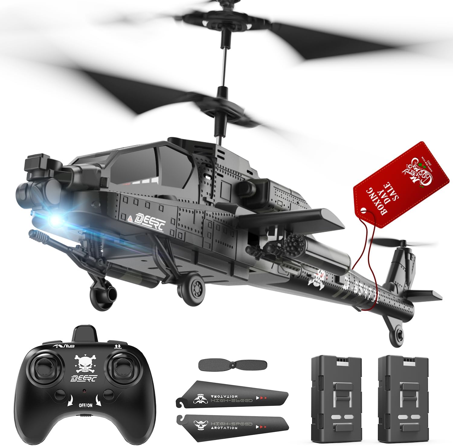 DEERC RC Helicopter, RC Plane for Kids and Adults, 2.4GHz Remote Control Helicop...