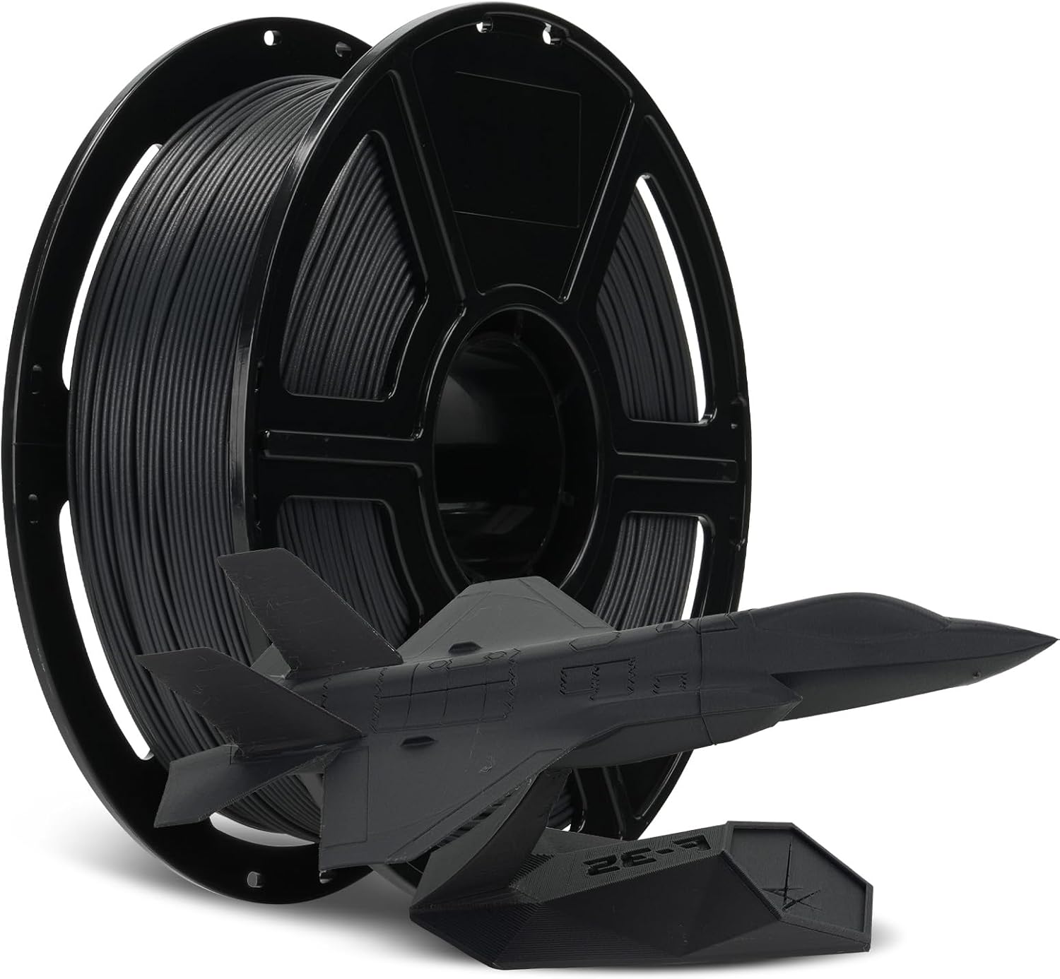 FLASHFORGE Carbon Fiber PLA Filament 1.75mm Volcanic Rock Gray, Reinforced 3D Pr...