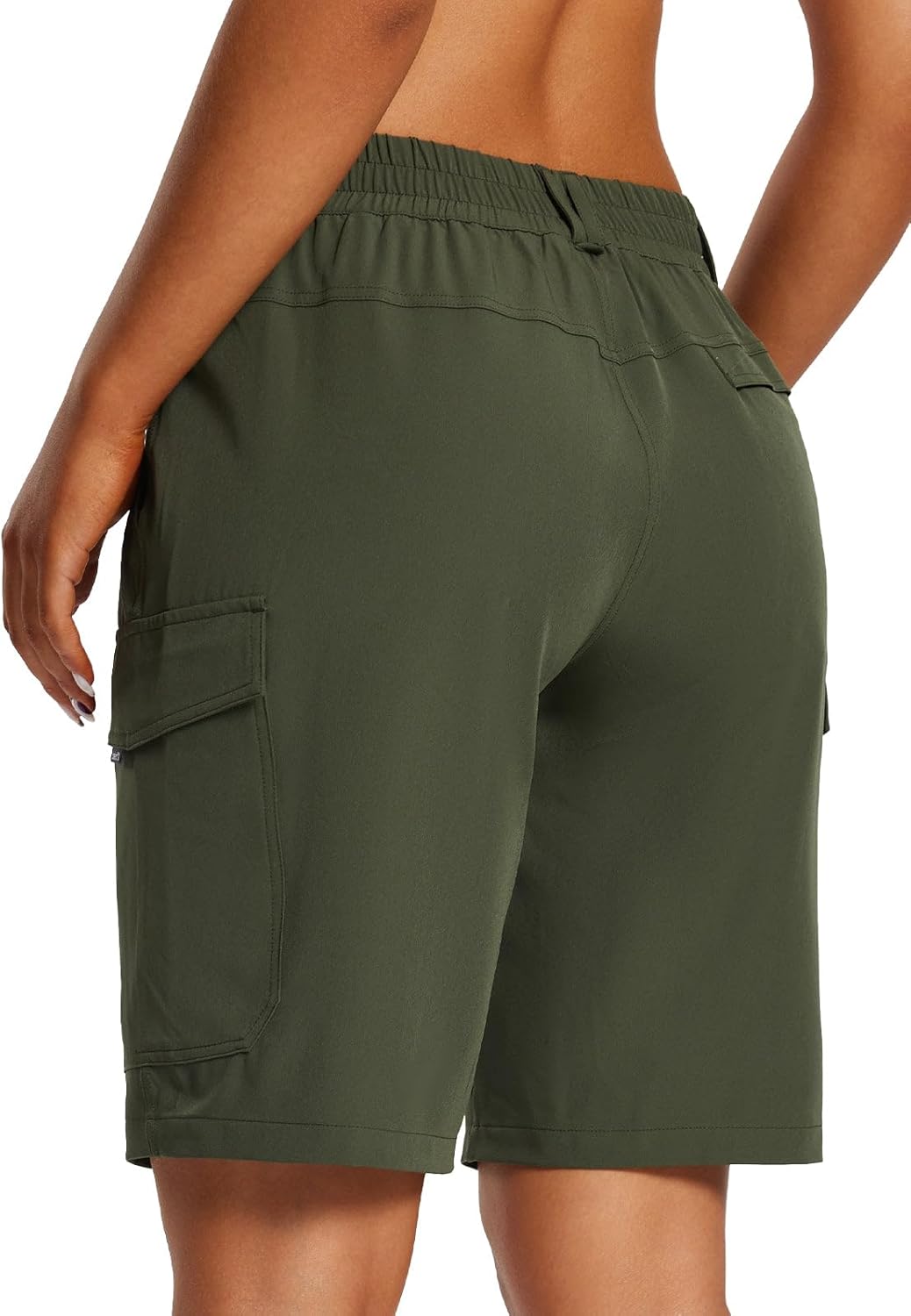 BALEAF Women's Hiking Long Shorts 10" Cargo Short Knee Length Quick Dry with Poc...