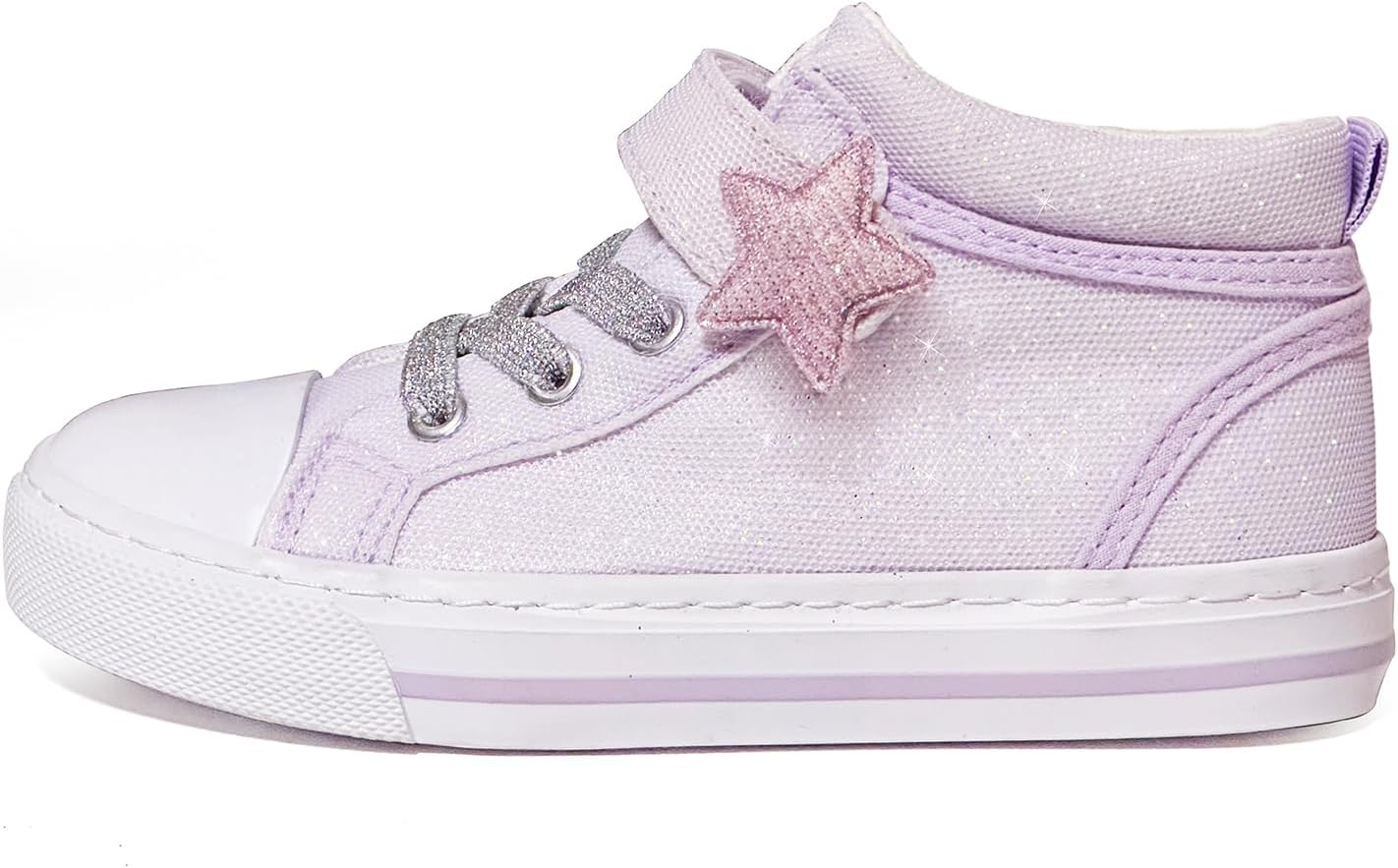 HugRain Toddler Girls Kids Sparkle Fashion Outdoor Walking Sneakers 1 Big Kid Gl...