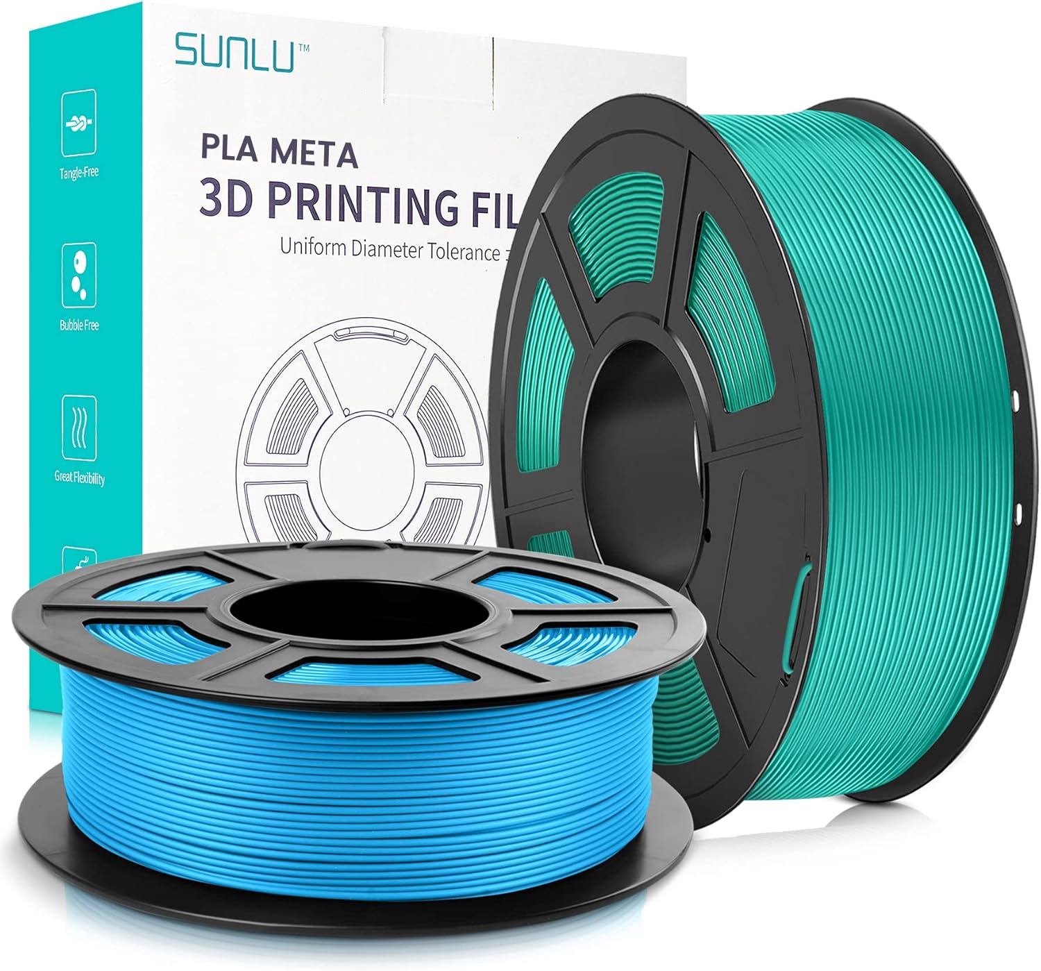 SUNLU High Speed PLA Meta Filament, 2KG PLA 3D Printer Filament 1.75mm, Tougher...