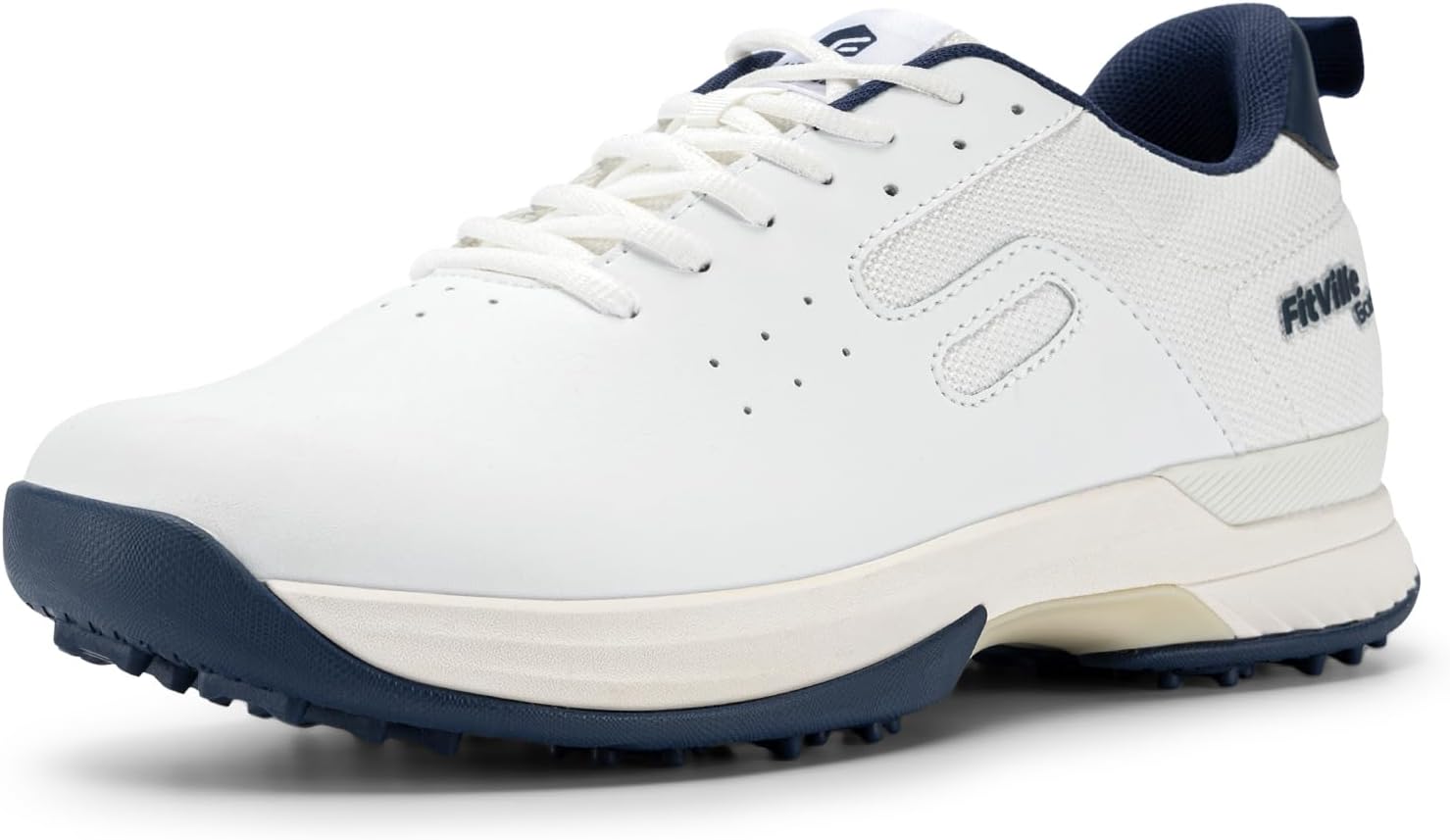 FitVille Mens Golf Shoes Extra Wide Fit Casual Sneakers Water Resistant Non Slip...