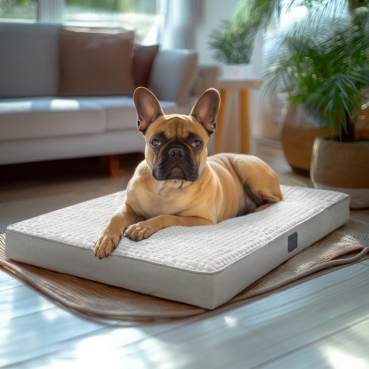 Veehoo Dog Bed Medium Size Dog-Plush Flannel Medium Dog Bed with Removable Washa...