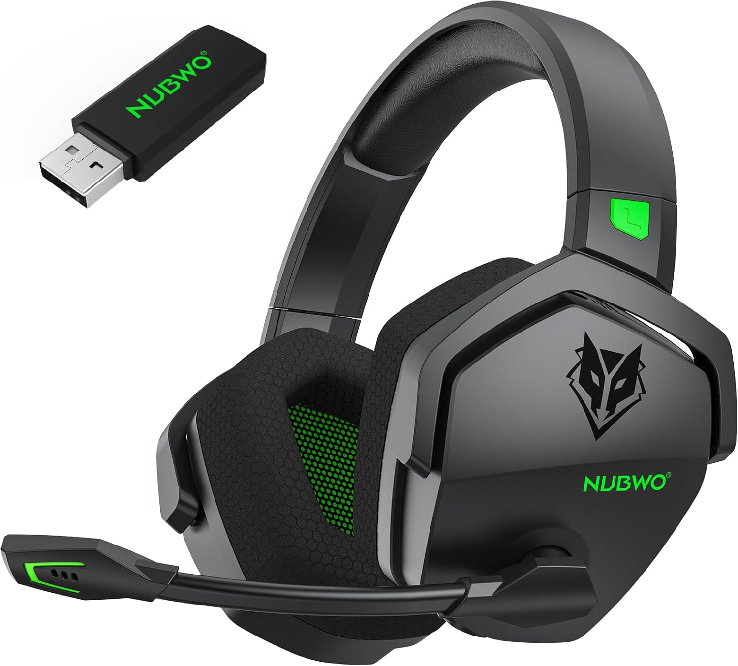 NUBWO G06 Dual Wireless Gaming Headset with Microphone for PS5, PS4, PC, Mobile,...